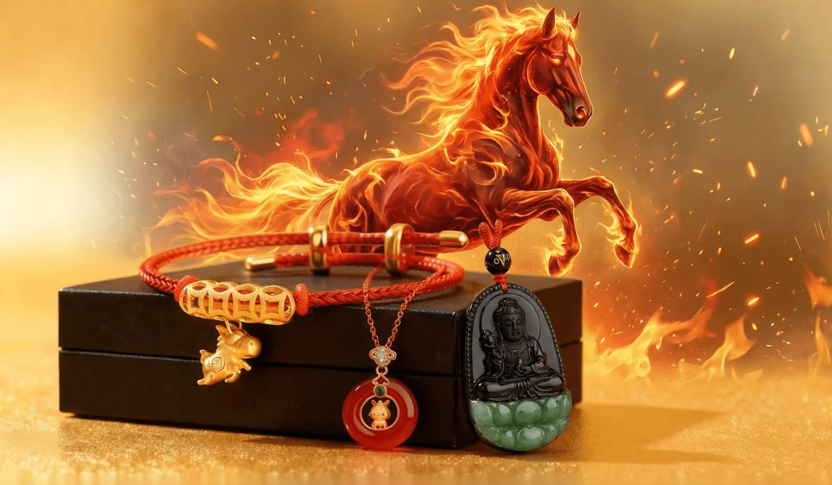The 8 Guardian Buddhas: Discover Your Chinese Zodiac Protector and Their Meanings 3 - Buddha Bodhis The 2026 Year of the Fire Horse energy balanced by a protective Obsidian and Jade Guardian Buddha pendant.