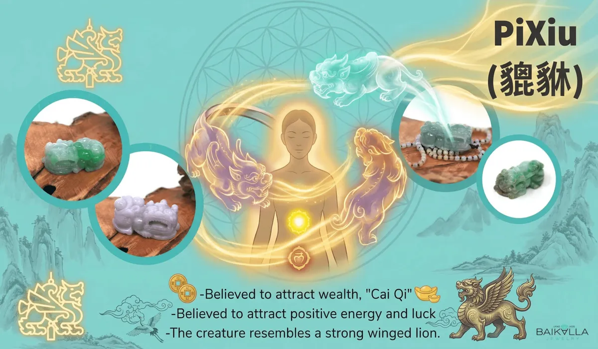 Wearing a Pixiu Ring and Bracelet Together: Rules, Benefits, and Feng Shui Best Practices 1 - Buddha Bodhis Spiritual illustration of Pixiu energy synergy and wealth protection symbols.