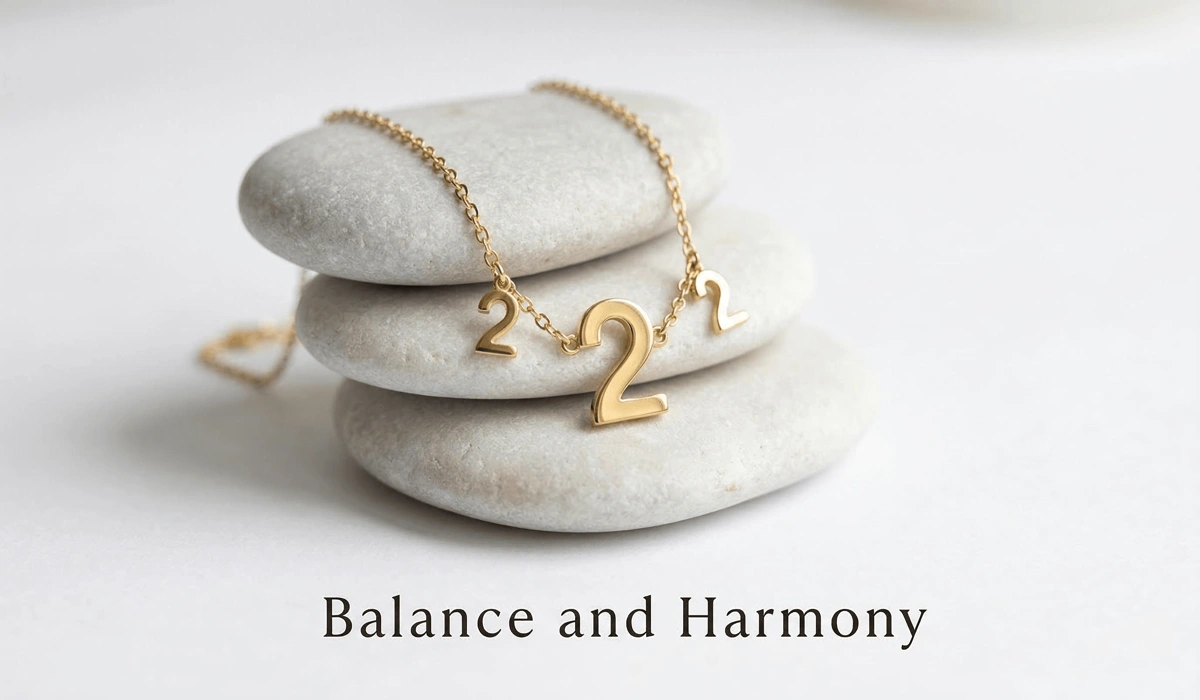 222 Angel Number Bracelet Meaning: Spiritual Alignment, Harmony, and Balance - Buddha Bodhis Minimalist 222 angel number bracelet on balanced stones representing spiritual alignment and harmony.