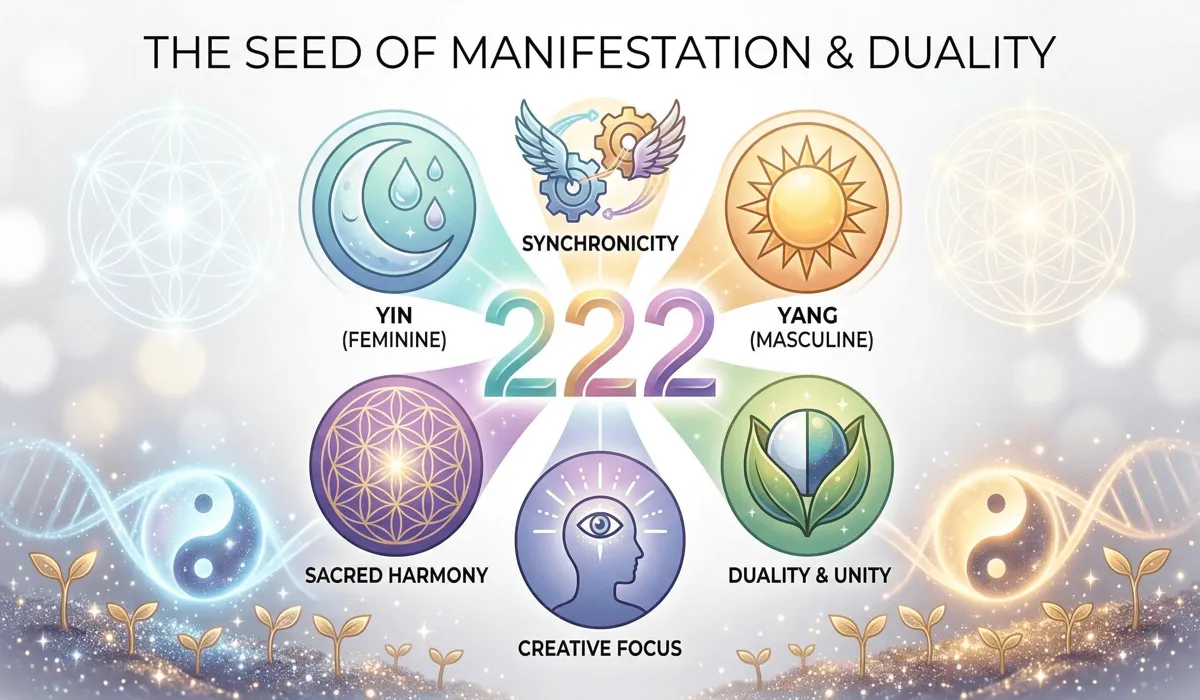 222 Angel Number Bracelet Meaning: Spiritual Alignment, Harmony, and Balance 1 - Buddha Bodhis Spiritual symbolism of 222 angel number depicting duality, manifestation, and divine timing.