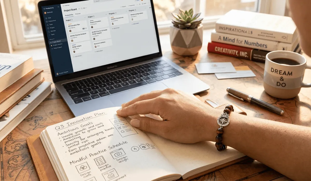 Red Tiger’s Eye: Meaning, Healing Properties, and Spiritual Benefits 2 - Buddha Bodhis A person wearing a Red Tiger Eye bracelet on their left hand for internal healing and professional motivation.