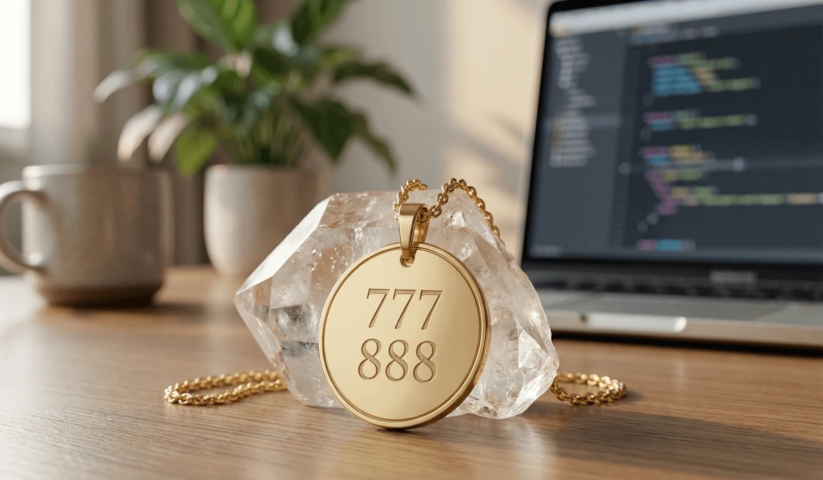 The Meaning of Seeing 777 and 888: Distinguishing Spiritual Luck from Financial Abundance 2 - Buddha Bodhis Luxury angel number jewelry featuring 777 and 888 worn as a talisman for financial abundance and spiritual protection.