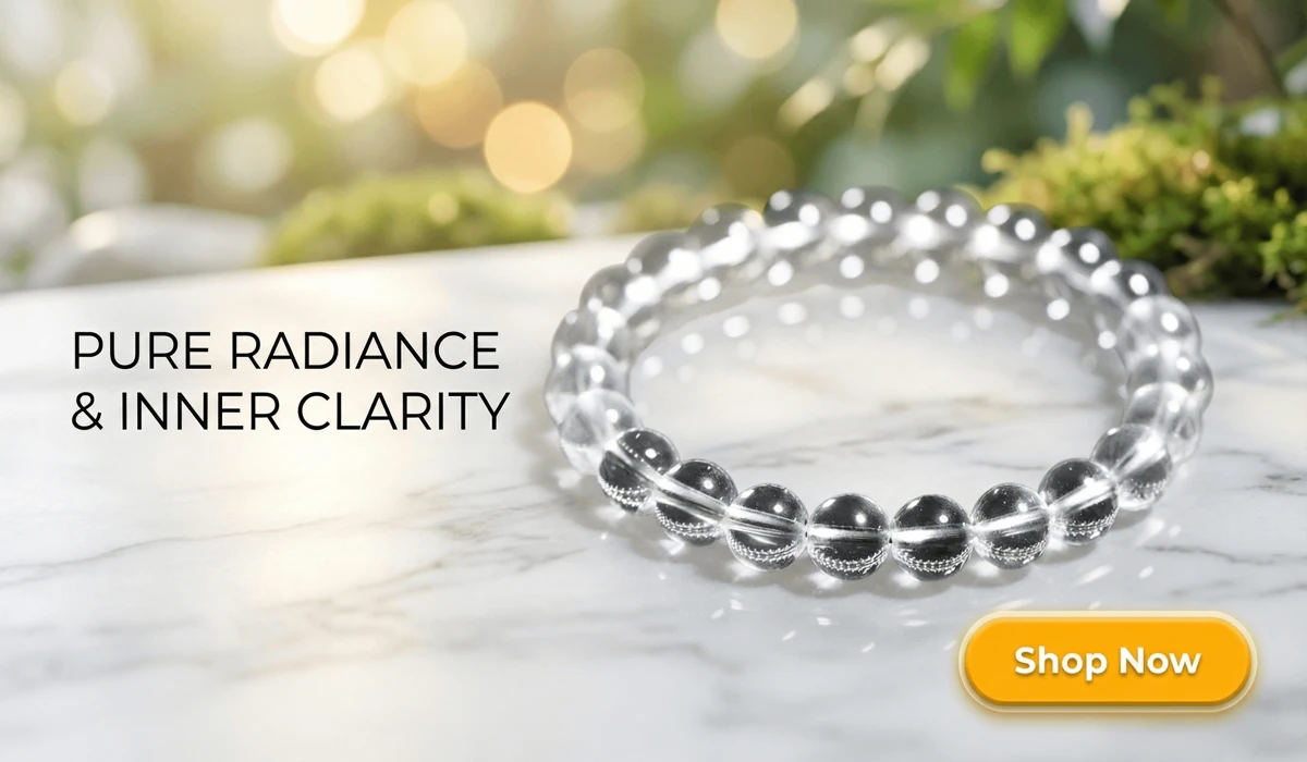 The Complete Guide to Angel Numbers: 111–999 Meanings and Spiritual Symbolism 3 - Buddha Bodhis Natural Clear Quartz Bracelet for Master Healer Beads, spiritual jewelry for focus and aura cleansing, styled in a minimalist luxury wellness setting.
