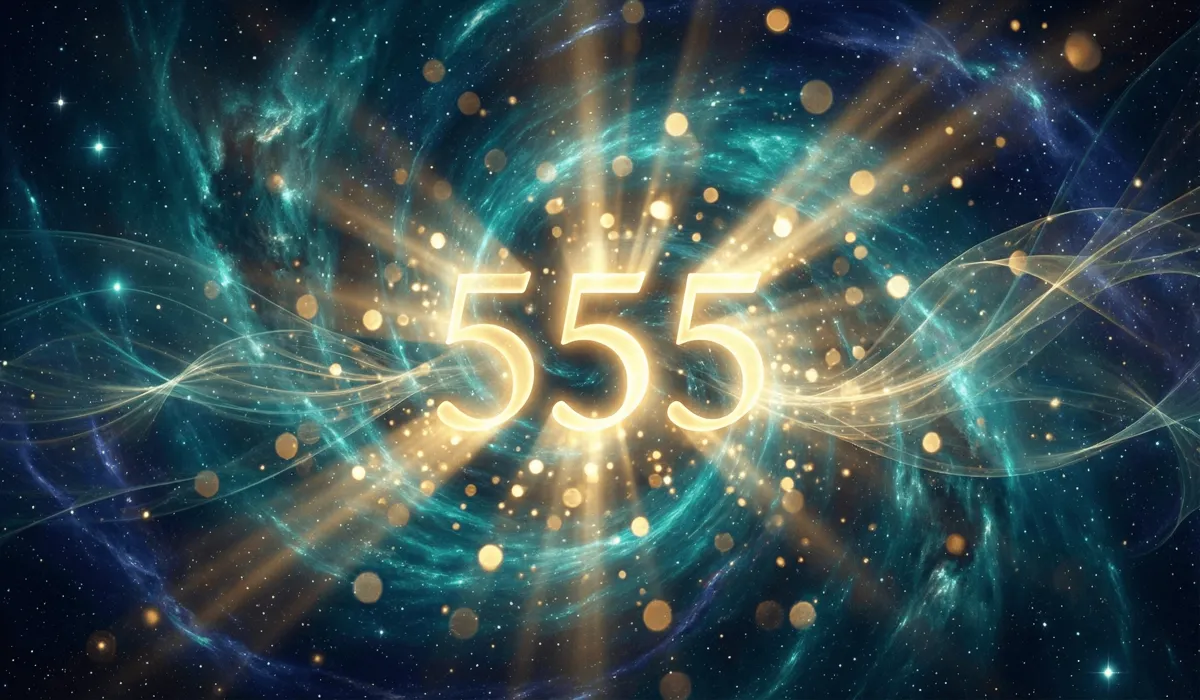 The Meaning of 555 Angel Number Bracelets: Embracing Change and Transformation 1 - Buddha Bodhis Ethereal spiritual art representing the 555 angel number frequency and chakra alignment.