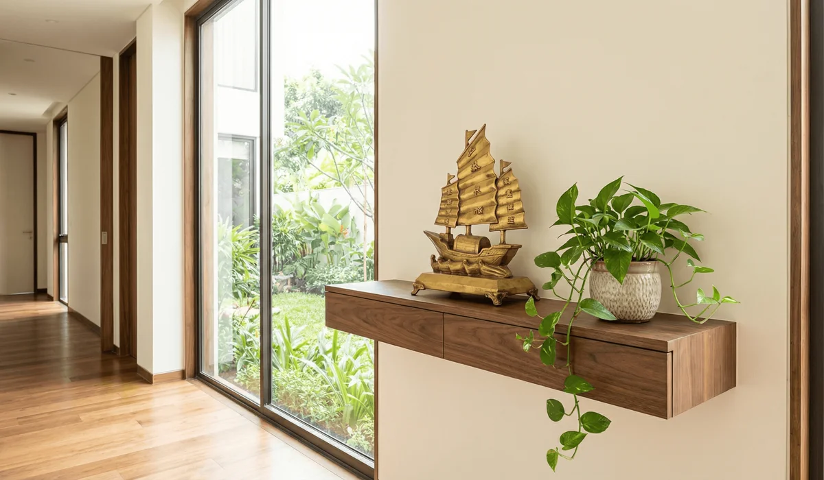 The Best Manifestation Tools and Feng Shui Items to Attract Abundance 3 - Buddha Bodhis Proper Feng Shui placement of a brass wealth ship sailing into the home's Southeast prosperity sector.