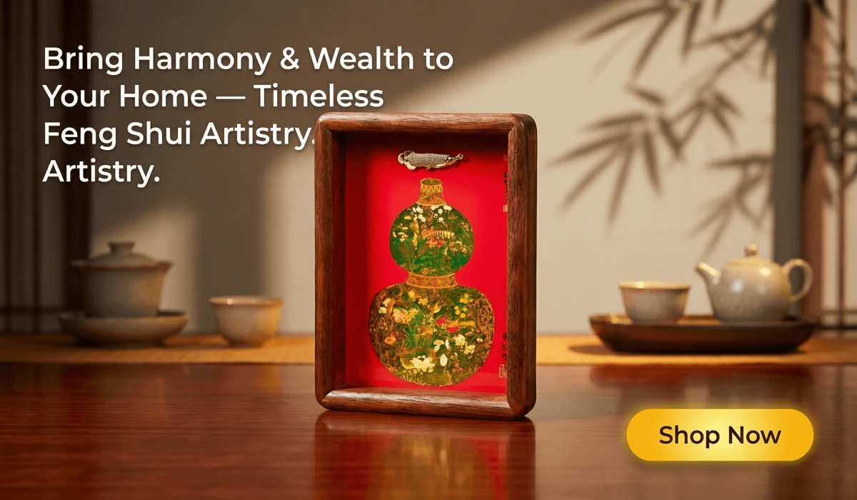 A Guide to Creating Custom Angel Number Art for Your Home 3 - Buddha Bodhis Handcrafted 3D Feng Shui Prosperity Frame featuring Wu Lou and Arowana for wealth and health, styled as a premium home decor piece in a modern Oriental setting.