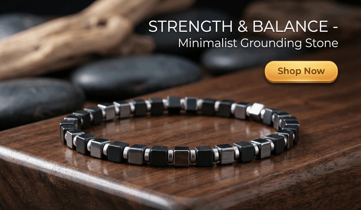Tibetan Protection Bracelets for Empaths: Shielding Your Energy from Negativity 3 - Buddha Bodhis Natural Hematite Square Bead Bracelet - Minimalist Grounding Stone Jewelry for Balance and Strength