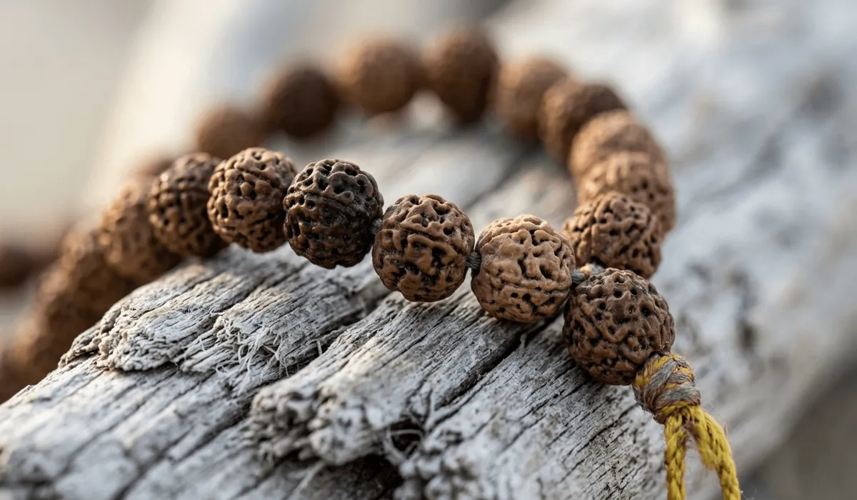 Caring for Your Bodhi Seed Mala: Can You Wear It in the Shower? - Buddha Bodhis Close-up of authentic 108-bead Bodhi seed mala showing natural porous texture and organic details.
