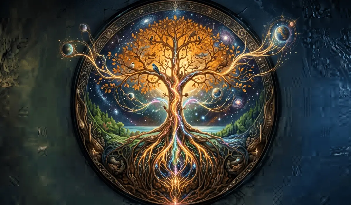 The Meaning of Tree of Life Earrings: Symbolism of Wisdom and Growth 1 - Buddha Bodhis Artistic representation of the Tree of Life symbol connecting the physical earth and spiritual heavens with flowing universal energy.