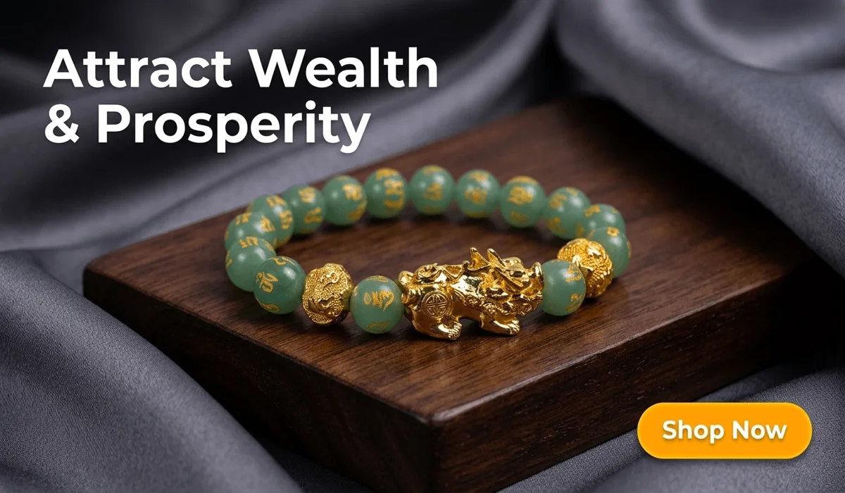 How to Pronounce Om Mani Padme Hum: A Guide to the Sanskrit and Tibetan Chants 3 - Buddha Bodhis Natural 10mm Green Aventurine Pixiu Bracelet with Gold Om Mani Padme Hum Beads for Luck and Wealth - Professional E-commerce Product Display