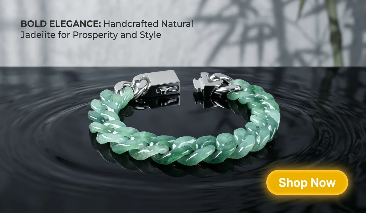 How to Measure Your Hand for the Perfect Jade Bangle Size 3 - Buddha Bodhis Natural Ice-Glutinous Jadeite Cuban Link Bracelet 10mm Bold Geometric Chain for Wealth and Prosperity - Luxury Jewelry Blog Illustration