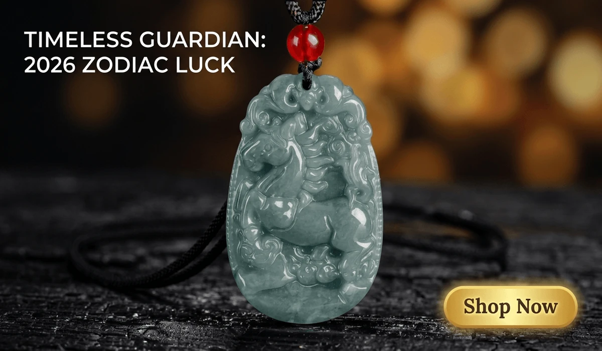 The Chinese Zodiac Dog: Spiritual Meaning, Traits, and the Guardian Buddha Amitabha 5 - Buddha Bodhis Natural Blue Aura Jadeite Horse Pendant - 2026 Chinese Zodiac Soul Guardian for Luck and Protection