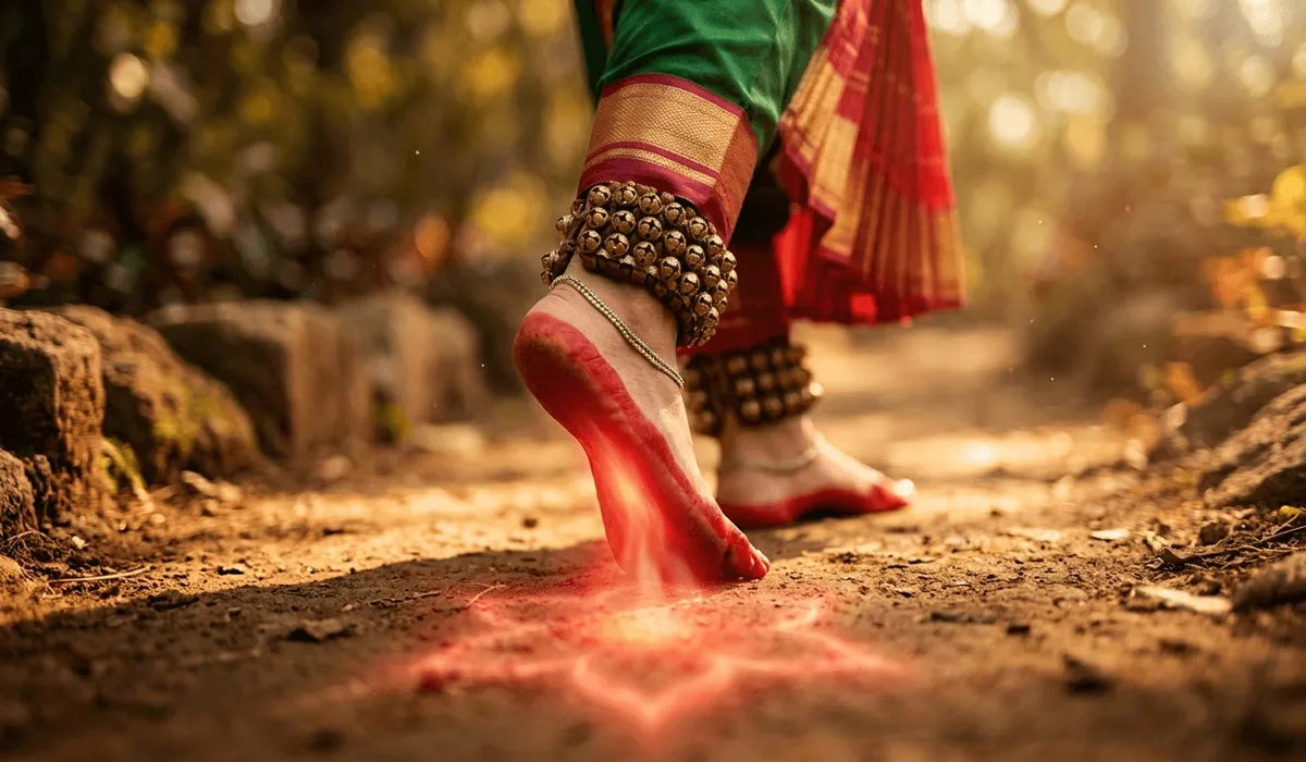 The Spiritual Meaning and Protective Power of Bells on Anklets 1 - Buddha Bodhis Traditional Ghungroo bell anklets showing the spiritual grounding connection between the Root Chakra and the earth.