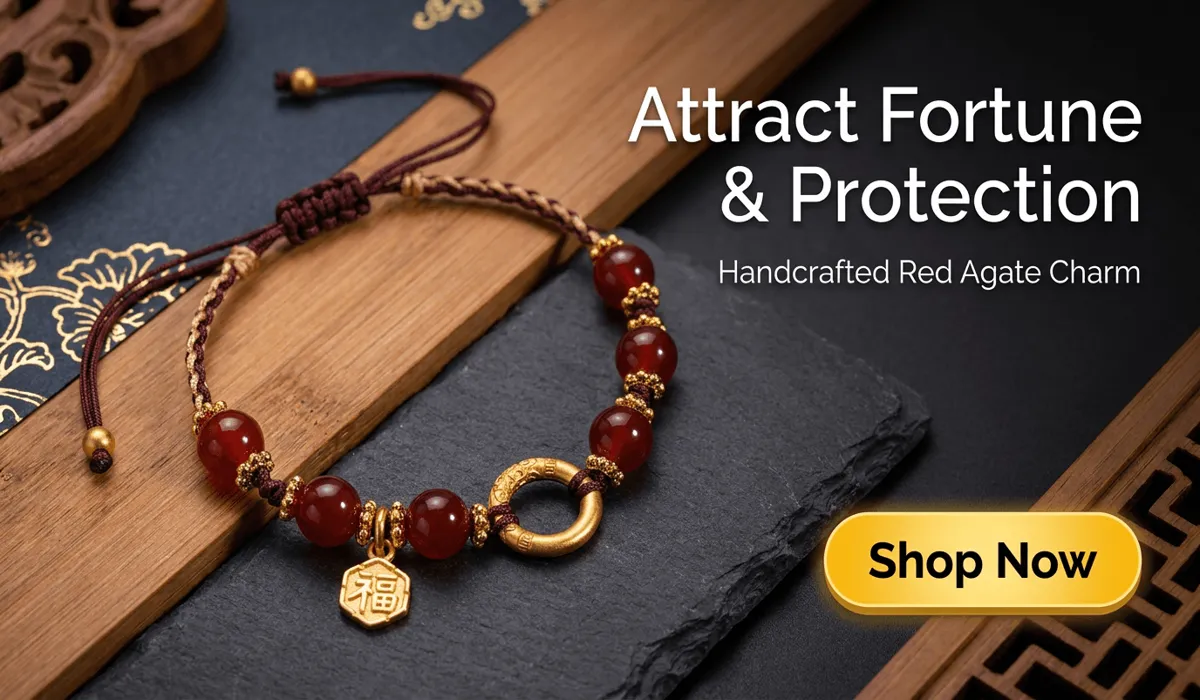 The Spiritual Meaning and Benefits of the Red String Endless Knot Bracelet 2 - Buddha Bodhis Handcrafted Red Agate Red String Bracelet with Gold Fu Fortune Charm for Protection and Good Luck