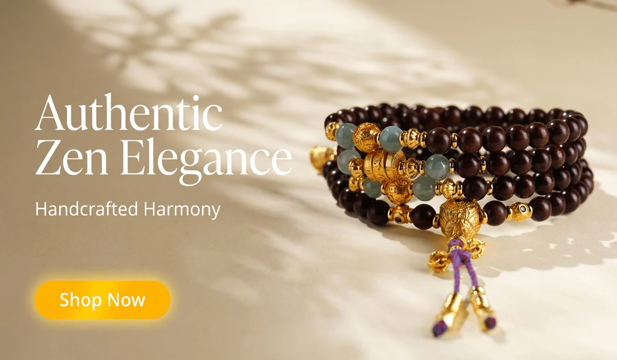 Which Hand Should You Wear a Rosewood Bracelet On? 2 - Buddha Bodhis Handcrafted Natural Red Sandalwood and Jadeite Multi-wrap Bracelet with Gold Accents