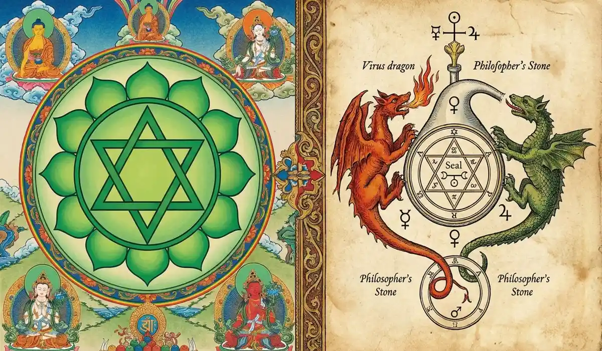 The Seal of Solomon and the Star of David: Exploring the History, Meanings, and Differences 2 - Buddha Bodhis A visual comparison of the hexagram in Eastern Hindu tantra (Shatkona) and Western alchemical traditions.