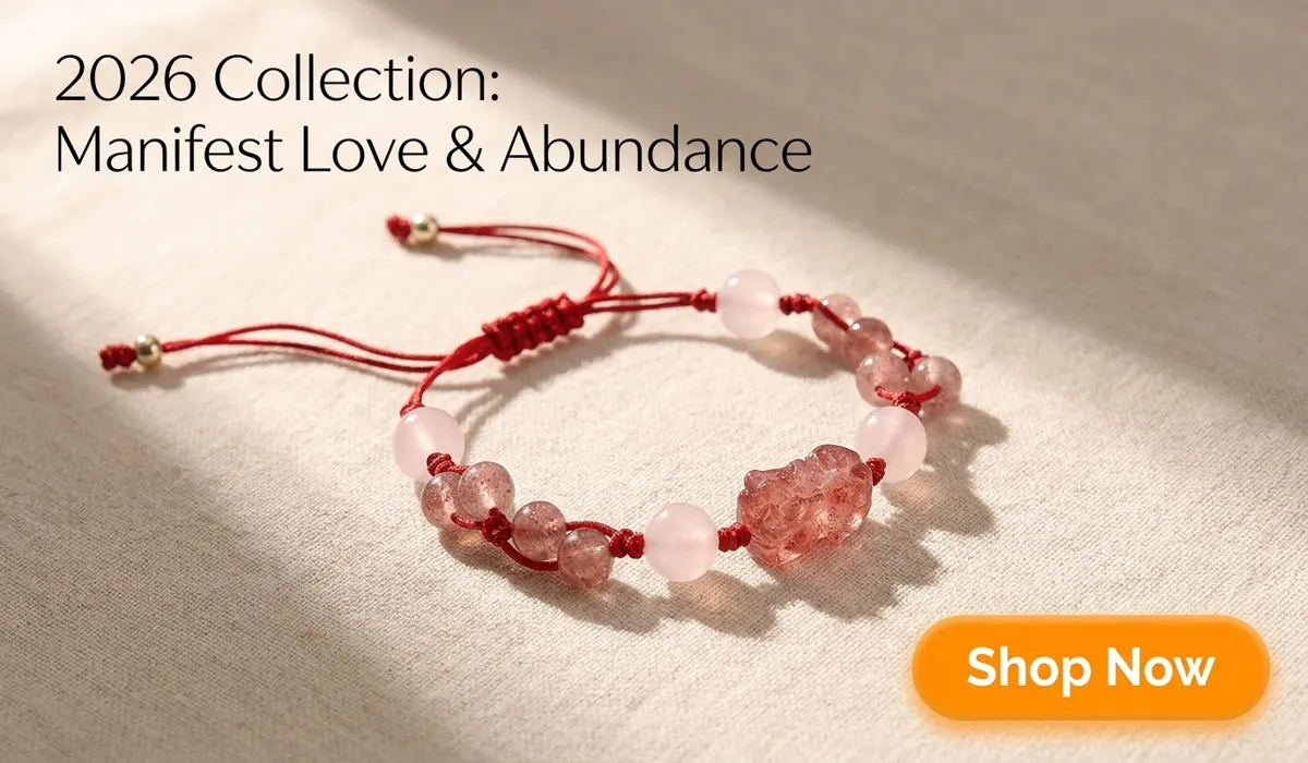 Spiritual Protection Bracelets for Children: A Guide to Safety, Crystals, and Meaning 3 - Buddha Bodhis Handcrafted Rose Quartz and Strawberry Quartz Pixiu Red String Bracelet for Love and Wealth 2026 - SEO optimized product image
