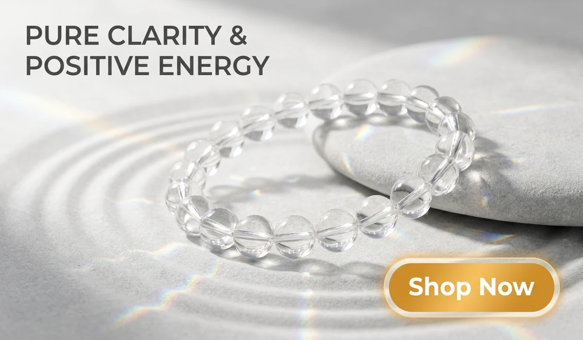How to Use Clear Quartz for Meditation and Spiritual Growth 3 - Buddha Bodhis Natural Clear Quartz Bracelet for Master Healing and Aura Cleansing, high-quality crystal jewelry for focus and spiritual clarity.