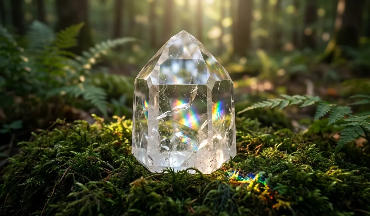 How to Use Clear Quartz for Meditation and Spiritual Growth - Buddha Bodhis A high-quality raw clear quartz crystal point showing natural hexagonal structure and internal clarity for spiritual healing.