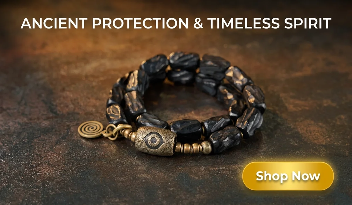 Protecting Your Children from the Evil Eye: Spiritual Practices and Cultural Wisdom 2 - Buddha Bodhis Carved Ebony Evil Eye Bracelet - Ancient Protection Amulet with bronze charms, handcrafted spiritual jewelry for blog content