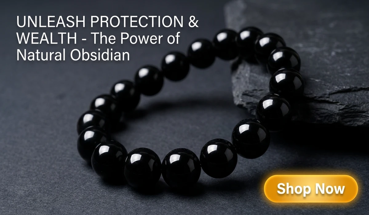 Spiritual Shielding: How to Use Black Obsidian for Energy Protection 3 - Buddha Bodhis Natural Black Obsidian Bracelet for Protection and Wealth - Premium Handcrafted Healing Bead jewelry for Spiritual Balance
